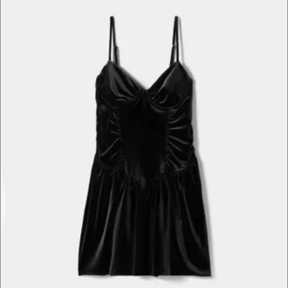 Berksha velvet mini cocktail dress with mesh back size Medium NWT - Picture 1 of 5